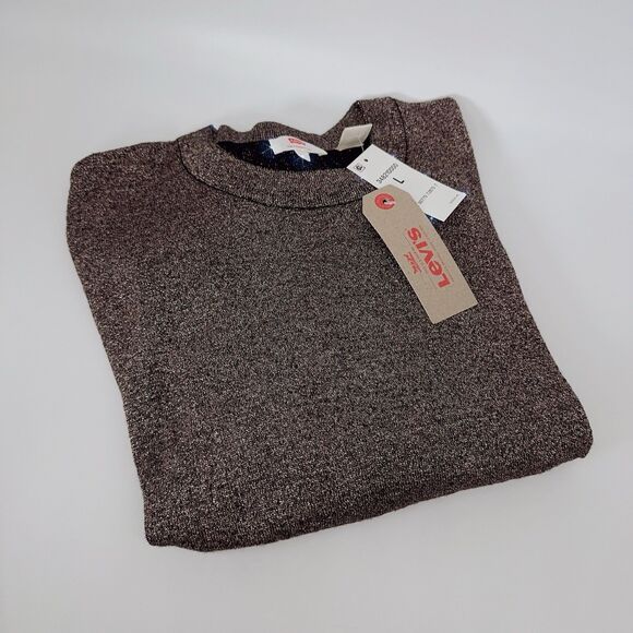 Levi’s Women’s Wool Blend Sparkly Shimmer Sweater Holiday Christmas New Year L - Picture 5 of 11